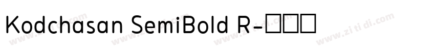 Kodchasan SemiBold R字体转换